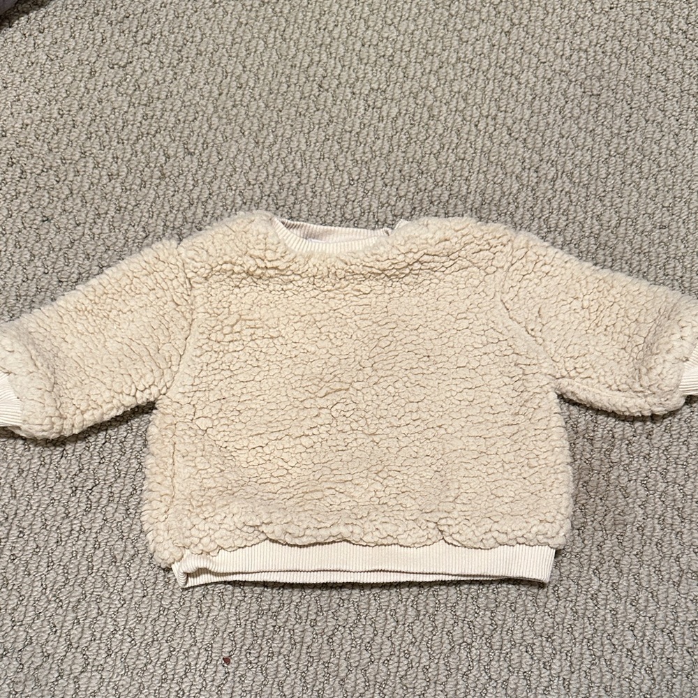 Zara baby 1-3 month cozy fur sweatshirt
